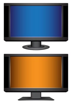Modern tv isolated on the white background