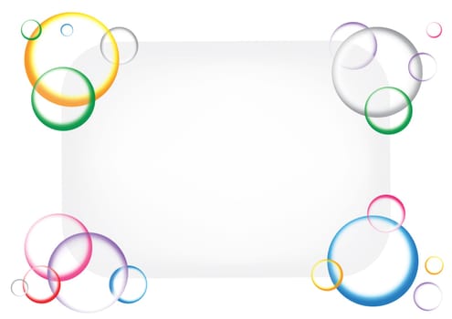 The beautiful eps10 color circles background with text shape
