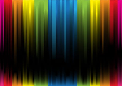 Iridescent light on a black background