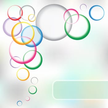 The beautiful eps10 color circles background with text shape