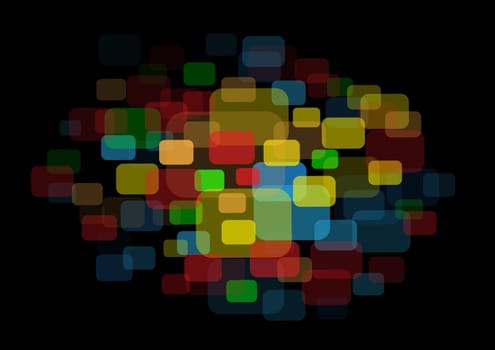 The rounded rectangular eps10 color on the black background