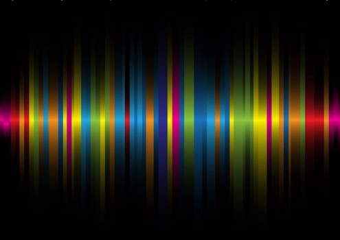 Iridescent light on a black background