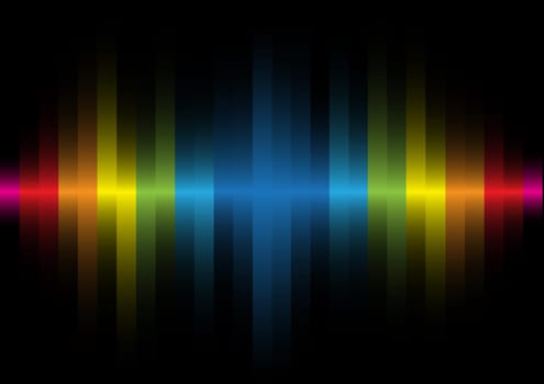 Iridescent light on a black background