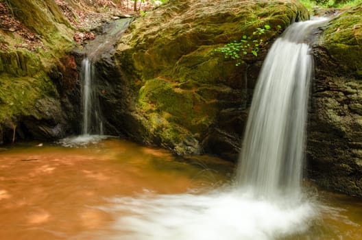 Two small waterfalls in La Guajira, Colombia