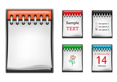 Business notepad isolated on the white background