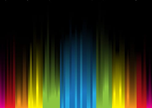 Iridescent light on a black background