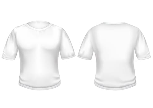The white t-shirt isolated on the white background, for your creativity