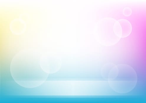 transparent circles and lines on color mesh background