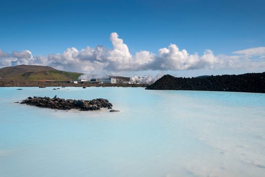 colors in the Blue Lagoon in Reykjavik, Iceland