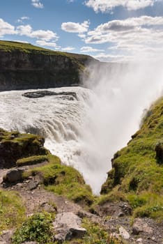 Gullfoss Waterfall an landscape in Iceland