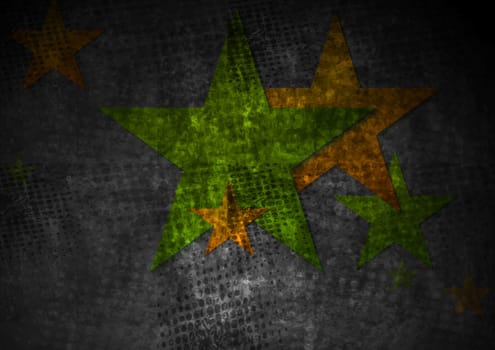 Grunge abstract background with stars