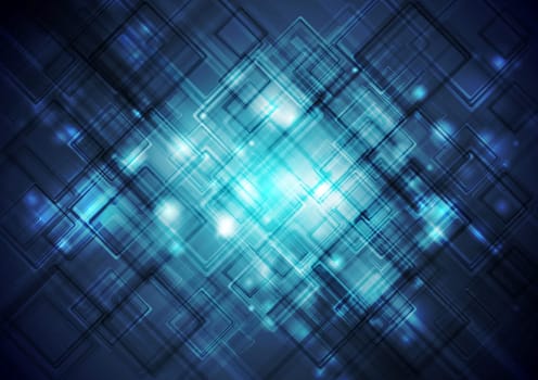 Dark blue hi-tech vector background