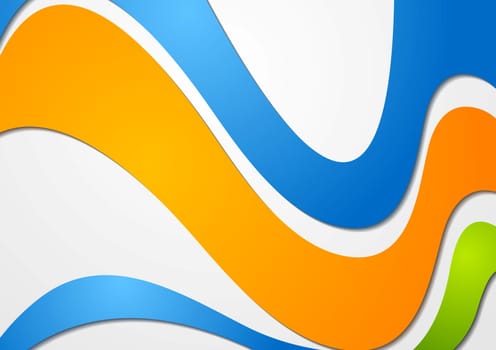 Bright abstract waves vector illustration
