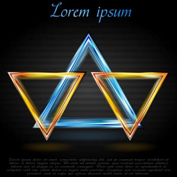 Abstract shiny triangles background