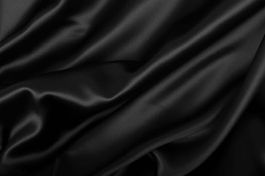 Black Texture - Dark Wavy Glossy Silk Drapery