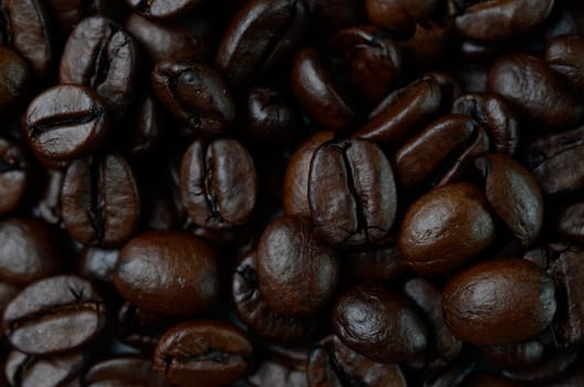 Closeup of espresso beans