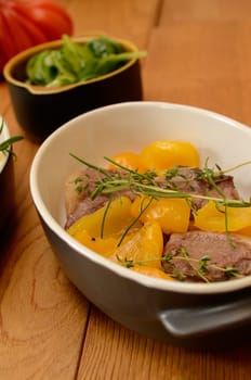 Steak of lamb with herbs and paprika