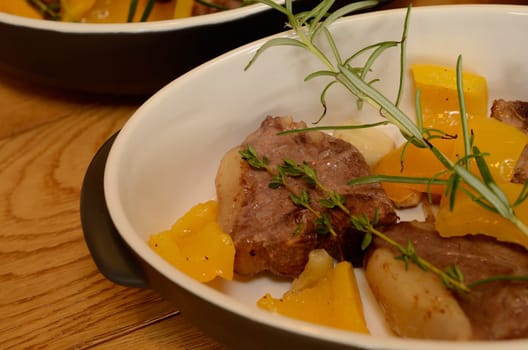 Steak of lamb with herbs and paprika