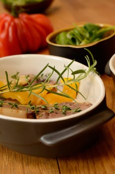 Steak of lamb with herbs and paprika