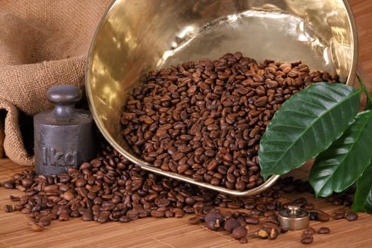 Fresh roasted coffee beans