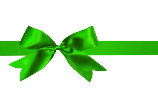 green bow isolated