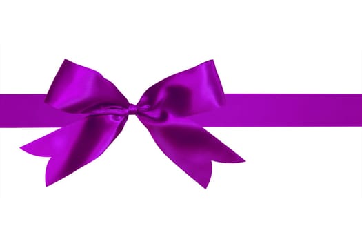 purple bow isolated