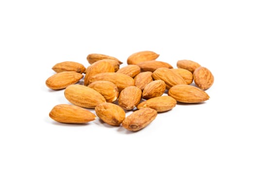 almonds isolated on the white background