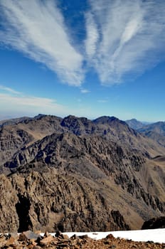 View from Mount Toubkal (4,167 metres), Atlas, Morocco