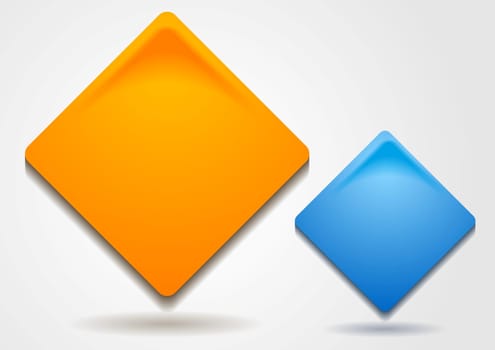 Abstract colourful square signs. Vector background
