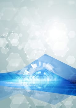 Abstract hi-tech vector blue background