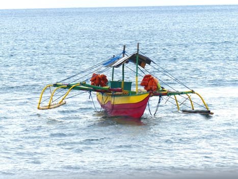 colorful native southeast asian fishing boat
