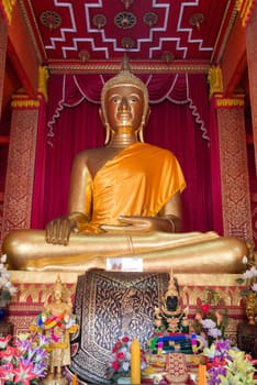 Buddha statue in the temple of Thailand.