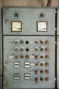 Old control panel in the old factory.