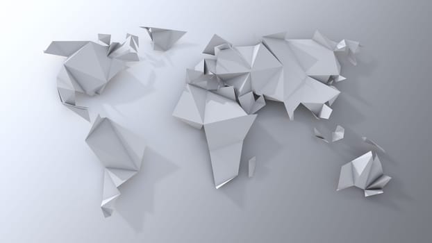 Origami continents scrapbooking.