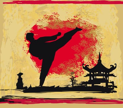 karate Grunge background
