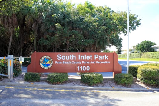 BOCA RATON, FLORIDA - FEBRUARY 1:  This park has 11.1 acres and amenities such as fishing, metered parking, picnic facilities, restrooms, outdoor showers on February 1, 2013 in Boca Raton, Florida.