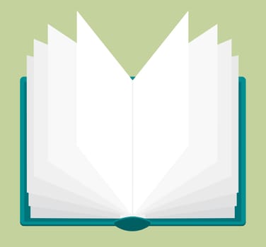 Open book with pages being browsed