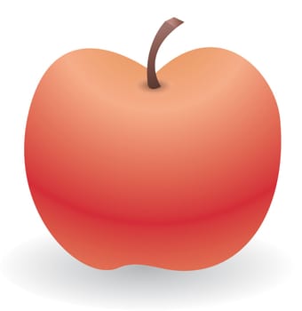 Lone red apple