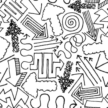 Hand drawn vector seamless Pattern / Background