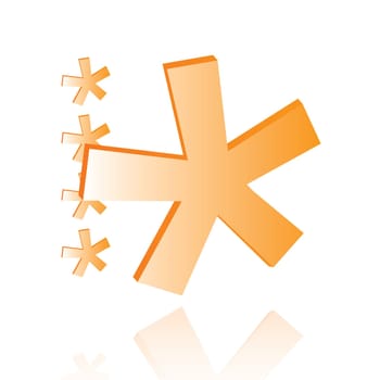 Asterisk quality shiny icon