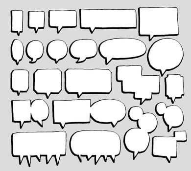 Vector speech bubbles set