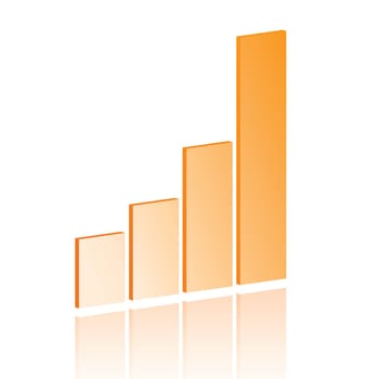 Bars rising growth shiny icon