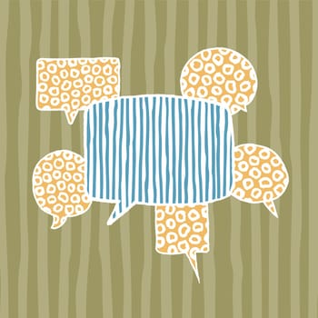 Vector handwritten speech bubbles / Creative thinking