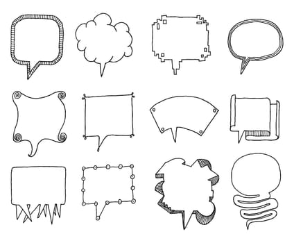Set of vector speech bubbles