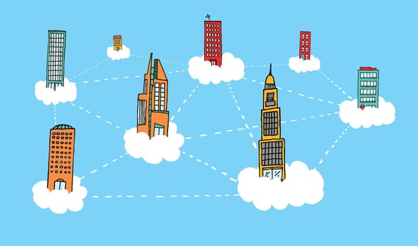 Building sky network on the clouds
