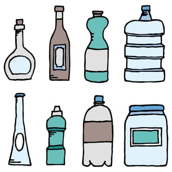 Vector bottle set / Liquid vessels