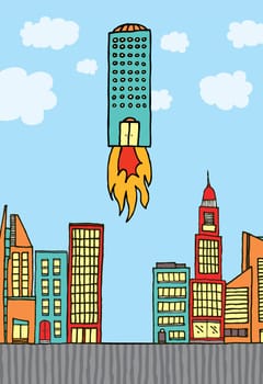 Building taking off / Growing business