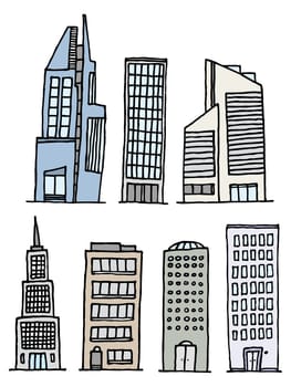 Buildings Handwritten Set / Sketchy Architecture