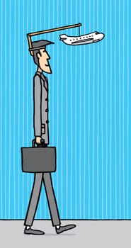 Businessman needing vacations