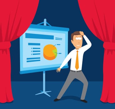 Businessman performing presentation